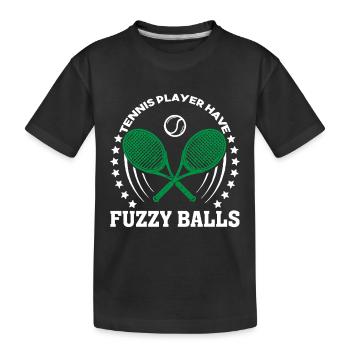 Le joueur de tennis a des balles floues - T-shirt bio Premium Enfant - noir - Devant
