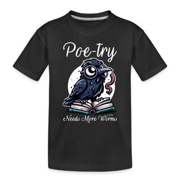 Edgar Allan Poe Fan, Klassische Literatur, - Kinder Premium Bio T-Shirt - Schwarz - Vorne