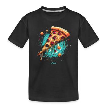 Galaxy Pizza - Kids' Premium Organic T-Shirt - black - Front