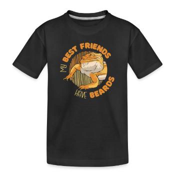 Mes meilleurs amis ont des barbes Pogona Lézard de compagnie - T-shirt bio Premium Enfant - noir - Devant