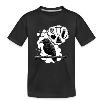 Edgar Allan Poe Fan, Klassische Literatur, - Kinder Premium Bio T-Shirt - Schwarz - Vorne