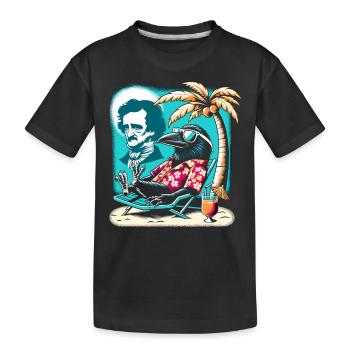 Edgar Allan Poe Fan, Klassische Literatur, - Kinder Premium Bio T-Shirt - Schwarz - Vorne