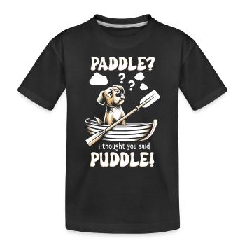 Canotage Papa Capitaine de bateau Ponton Marin Croisière - T-shirt bio Premium Enfant - noir - Devant