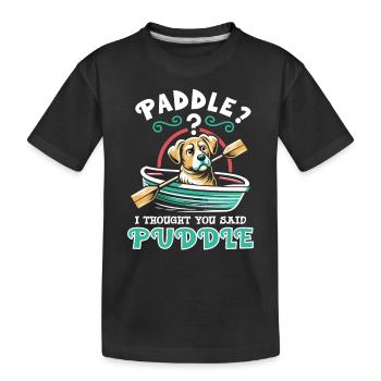 Canotage Papa Capitaine de bateau Ponton Marin Croisière - T-shirt bio Premium Enfant - noir - Devant