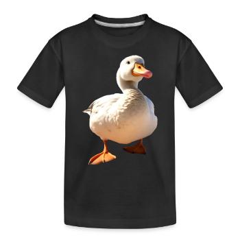 Oie, Oie, Poussin, Oie mignonne, Canard, Petites Oies - T-shirt bio Premium Enfant - noir - Devant