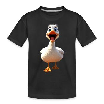 Oie, Oie, Poussin, Oie mignonne, Canard, Petites Oies - T-shirt bio Premium Enfant - noir - Devant
