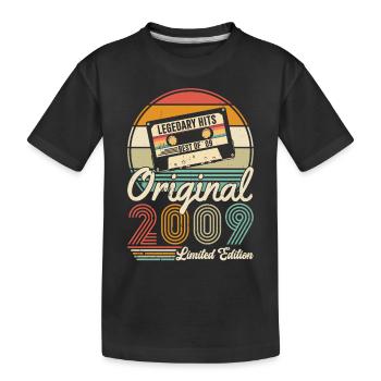 BAUJAHR 2009 - Kinder Premium Bio T-Shirt - Schwarz - Vorne
