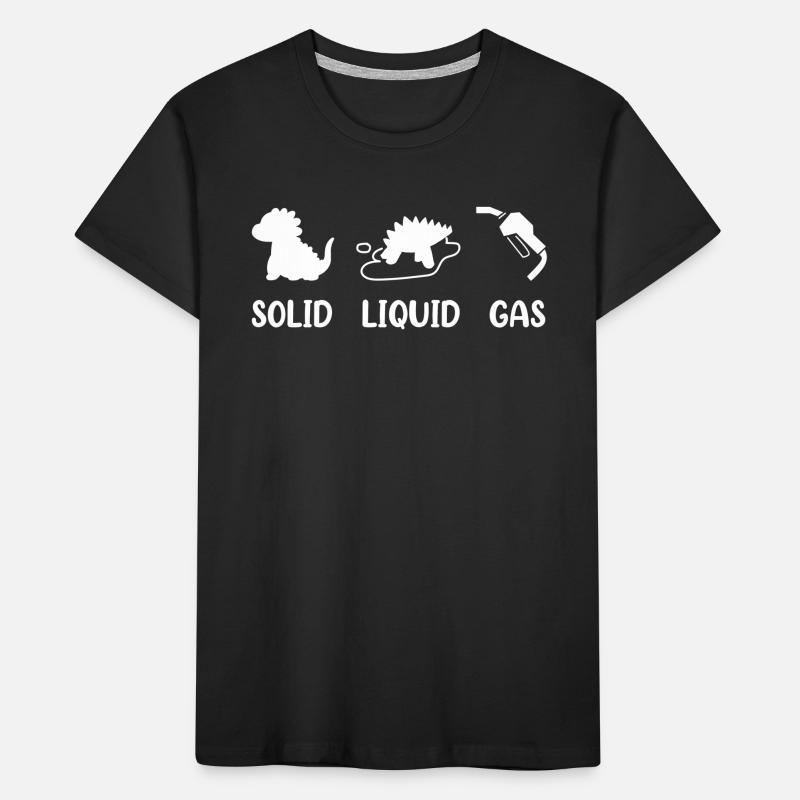 Solid Liquid Gas Dinosaur Fuel Evolution Kids' Premium Organic T-Shirt