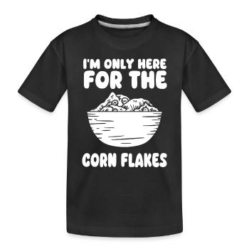 T-shirt Für Cornflakes-liebhaber - Kinder Premium Bio T-Shirt - Schwarz - Vorne
