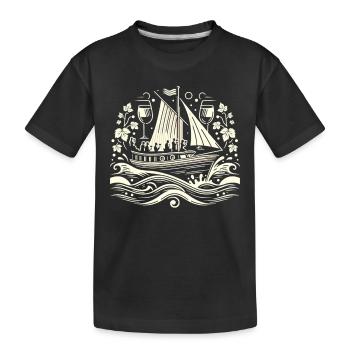 Navigation de plaisance Papa Bateau Capitaine Ponton Sailor Croisière - T-shirt bio Premium Enfant - noir - Devant