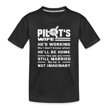 Pilote Femme Femme Pilotes - T-shirt bio Premium Enfant - noir - Devant