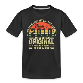 Großartig seit 2010 - Kinder Premium Bio T-Shirt - Schwarz - Vorne