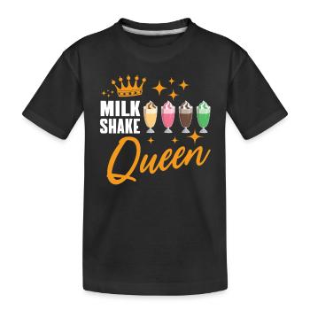 Reine du milkshake - T-shirt bio Premium Enfant - noir - Devant