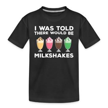 Cadeau de milkshakes drôle - T-shirt bio Premium Enfant - noir - Devant