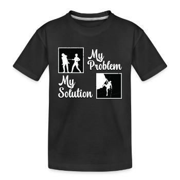 Grimpeur Mon Problème Ma Solution Pictogramme Maman - T-shirt bio Premium Enfant - noir - Devant