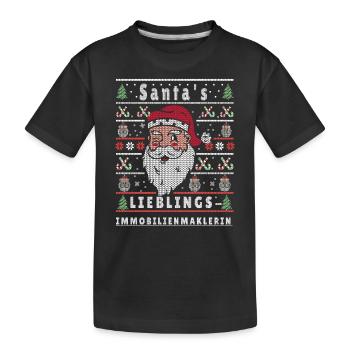FAVORIS DU PÈRE NOËL laid de Noël - T-shirt bio Premium Enfant - noir - Devant