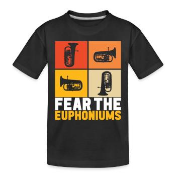 Euphonium Euphonist - Kids' Premium Organic T-Shirt - black - Front