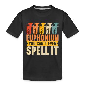 Euphonium Euphonist - Kids' Premium Organic T-Shirt - black - Front