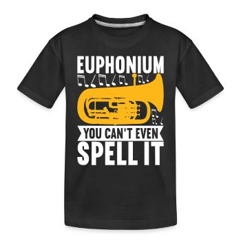 Euphonium Euphonist - Kids' Premium Organic T-Shirt - black - Front