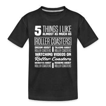 Roller Coaster Ride Roller Coaster Fan - Kids' Premium Organic T-Shirt - black - Front