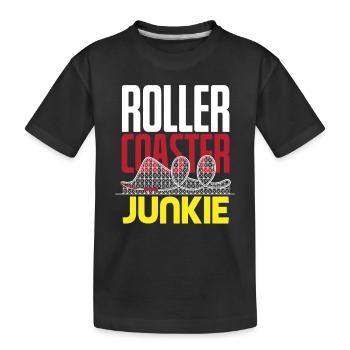 Roller Coaster Junkie - T-shirt bio Premium Enfant - noir - Devant