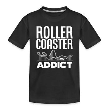 Montagnes russes addictives Roller Coasters cadeau - T-shirt bio Premium Enfant - noir - Devant