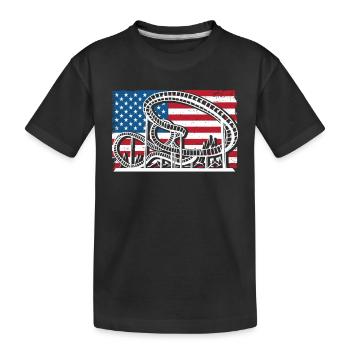 Montagnes russes États-Unis - T-shirt bio Premium Enfant - noir - Devant