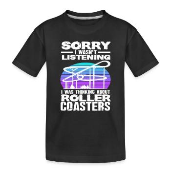 Montagnes russes disant idée cadeau - T-shirt bio Premium Enfant - noir - Devant
