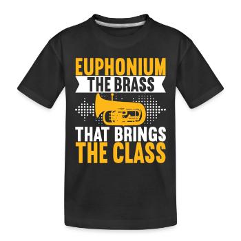 Euphonium Euphoniumspieler - Kinder Premium Bio T-Shirt - Schwarz - Vorne