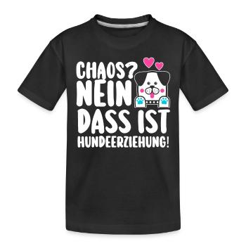 Chien Propriétaire de chien Propriétaire de chien Dresseur de chiens Chiens - T-shirt bio Premium Enfant - noir - Devant