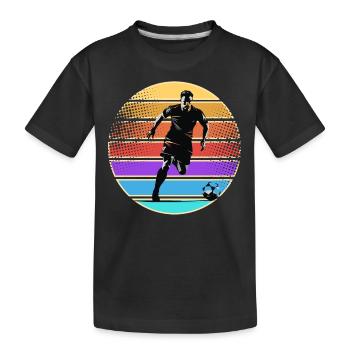 Joueurs de football - T-shirt bio Premium Enfant - noir - Devant