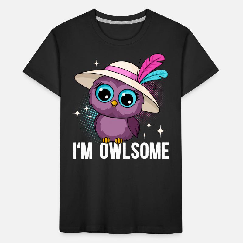 I'M Owlsome Eule Eulen Kinder Premium Bio T-Shirt