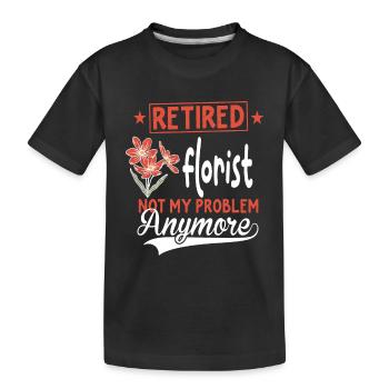 Designer floral Fleuriste Fleuriste Fleuriste - T-shirt bio Premium Enfant - noir - Devant