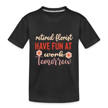 Designer floral Fleuriste Fleuriste Fleuriste - T-shirt bio Premium Enfant - noir - Devant