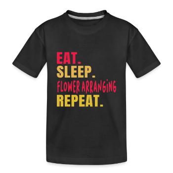 Designer floral Fleuriste Fleuriste Fleuriste - T-shirt bio Premium Enfant - noir - Devant