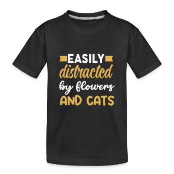Designer floral Fleuriste Fleuriste Fleuriste - T-shirt bio Premium Enfant - noir - Devant