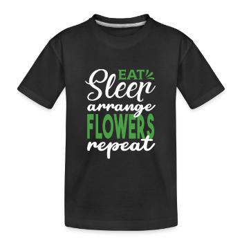 Designer floral Fleuriste Fleuriste Fleuriste - T-shirt bio Premium Enfant - noir - Devant