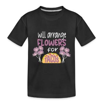 Designer floral Fleuriste Fleuriste Fleuriste - T-shirt bio Premium Enfant - noir - Devant