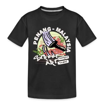 Paintings I Penang Street Art George Town - Kinder Premium Bio T-Shirt - Schwarz - Vorne