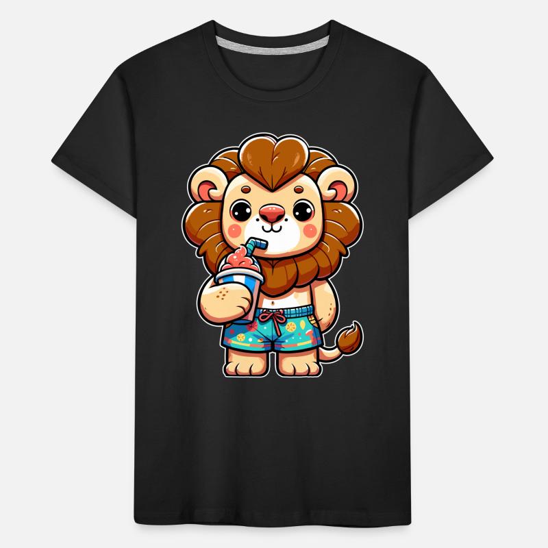 childishly designed lion Kids' Premium Organic T-Shirt