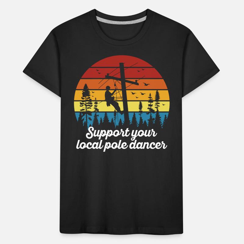 Conception américaine de monteur de lignes électriques T-shirt bio Premium Enfant
