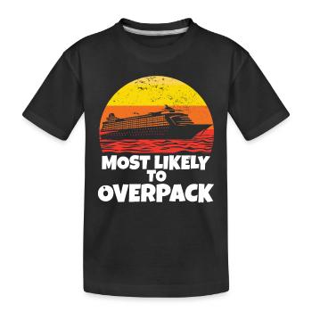 Le plus susceptible de surcharger une croisière familiale assortie - T-shirt bio Premium Enfant - noir - Devant