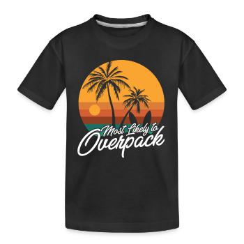 Le plus susceptible de surcharger une croisière familiale assortie - T-shirt bio Premium Enfant - noir - Devant
