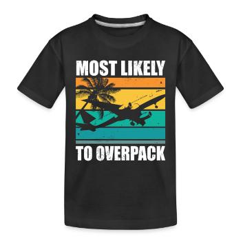 Le plus susceptible de surcharger une croisière familiale assortie - T-shirt bio Premium Enfant - noir - Devant