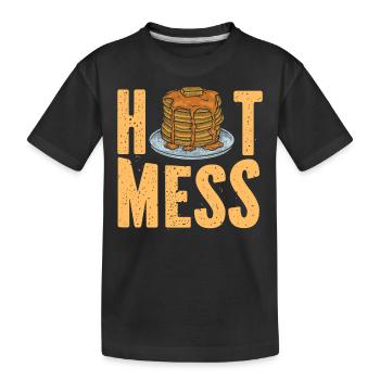 Pancake Lover Kids Chaud Mess - T-shirt bio Premium Enfant - noir - Devant