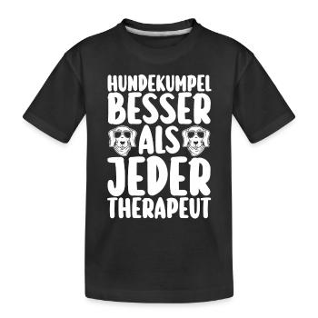 Chien Propriétaire De Chien Propriétaire De Chien Motif Chiens - T-shirt bio Premium Enfant - noir - Devant