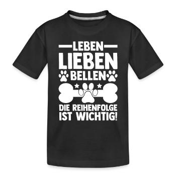Chien Propriétaire De Chien Propriétaire De Chien Motif Chiens - T-shirt bio Premium Enfant - noir - Devant
