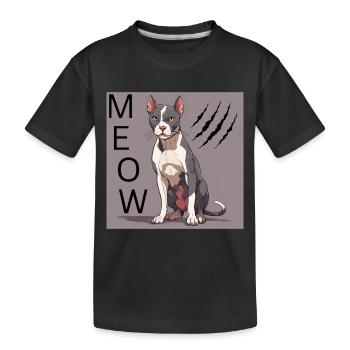 Angry Cat - Kids' Premium Organic T-Shirt - black - Front