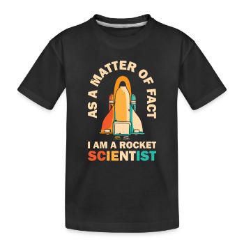 Rétro Rocket Scientist Spaceman Navette spatiale - T-shirt bio Premium Enfant - noir - Devant