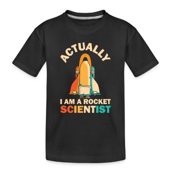Rétro Rocket Scientist Spaceman Navette spatiale - T-shirt bio Premium Enfant - noir - Devant
